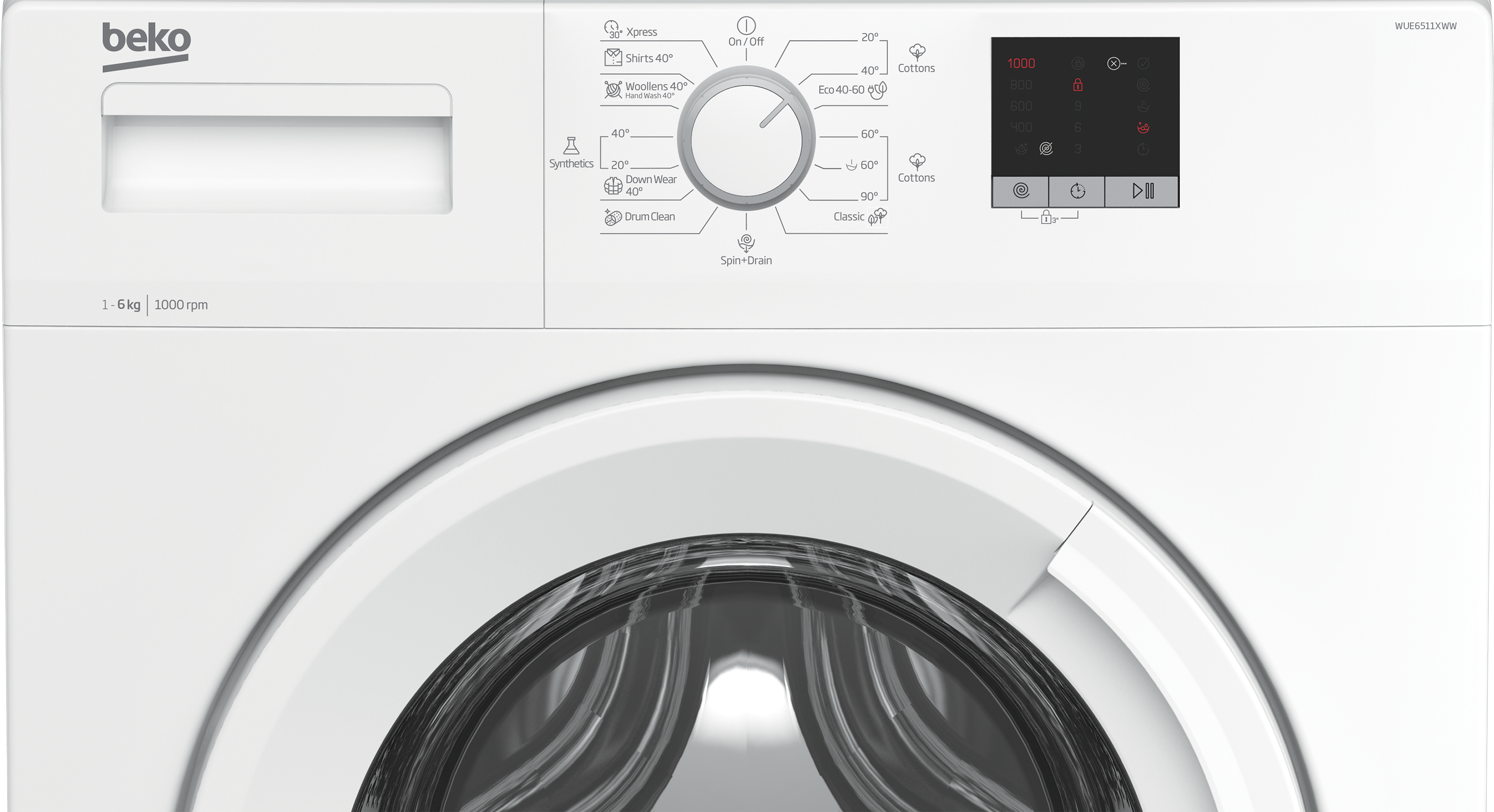 BEKO WUE-6511 XWW elöltöltős keskeny mosógép