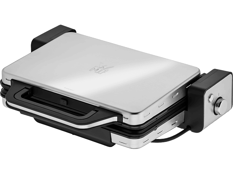 WMF Lono Contact Grill, 2 en 1, y Sandwichera, 2100 W, placas, Antiadherente, Temp. Ajustable, Antigoteo, Acero Inox. Cromargan, Plata