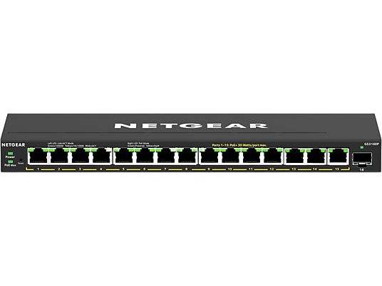 NETGEAR 16-Port PoE+ Gigabit Ethernet Plus Switch + 1 SFP Port