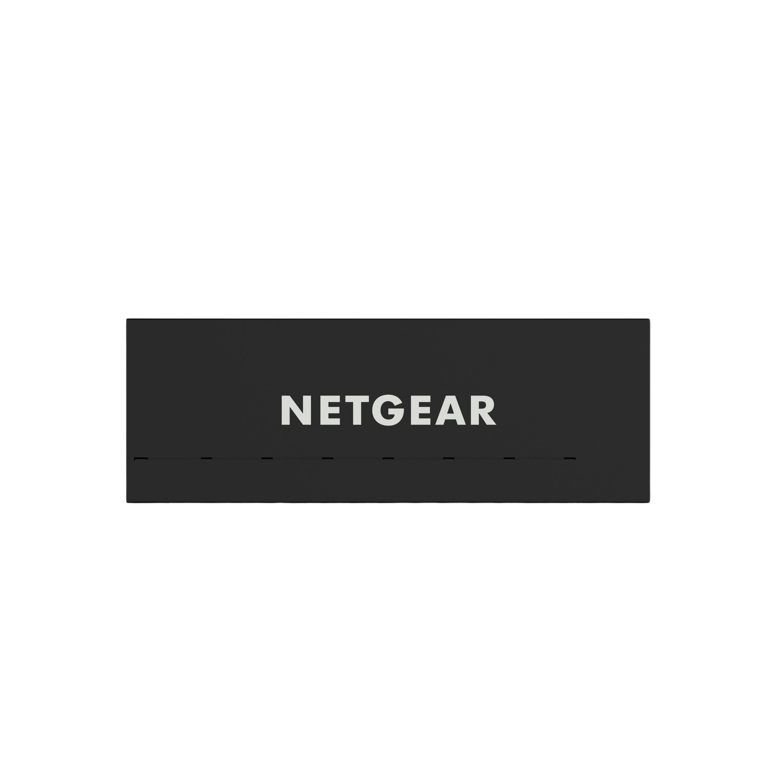 A black NETGEAR device with the brand name in white block letters on the front.