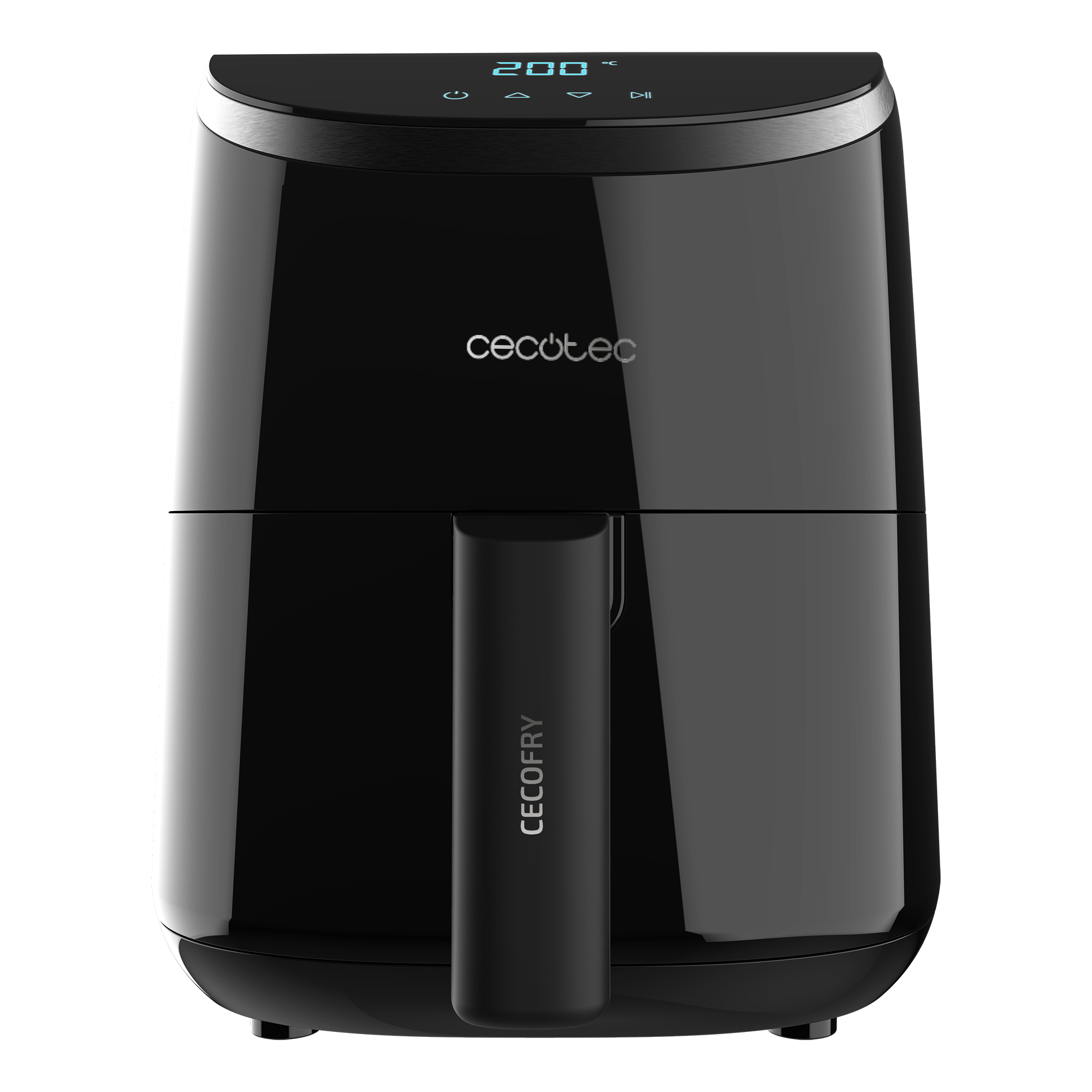 Freidora de aire - Cecotec Cecofry Compact 2000 Touch, 900 W, Temperatura 80-200ºC, 2 l Capacidad, Negro