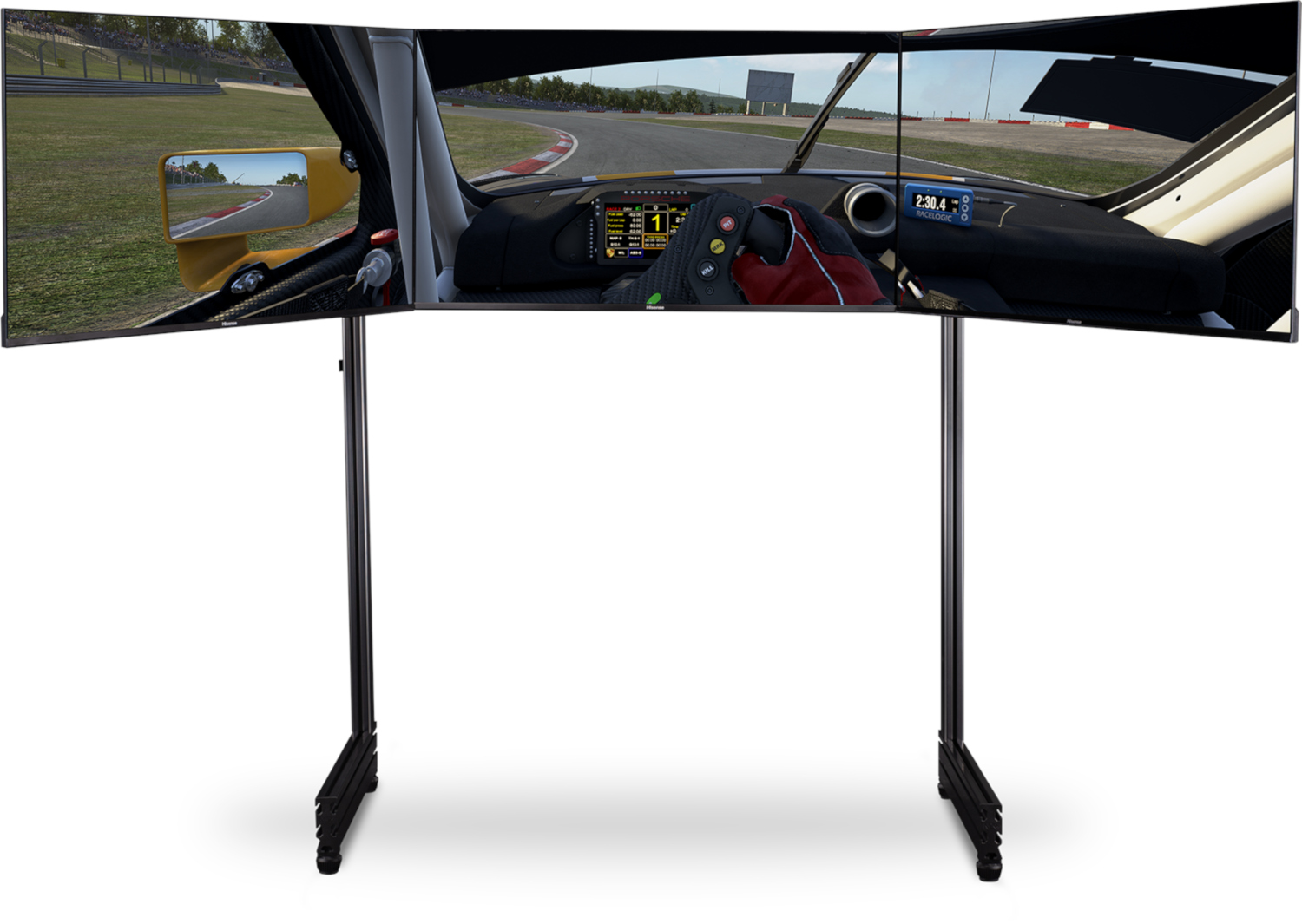 NEXT LEVEL Extensions pour Support autoportant Triple écran GT Elite Gris Carbone (NLR-E006)