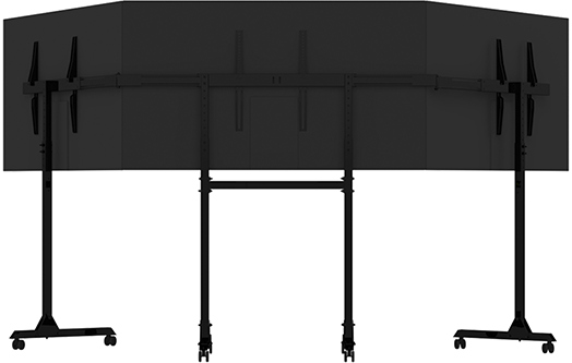 NEXT LEVEL Support autoportant pour 3 moniteurs Noir mat (NLR-A010)