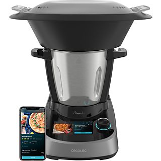 Robot de cocina - Cecotec Mambo Touch, 1600W, 3.3 l, 37 Funciones, Wi-Fi, TFT 5”, Negro