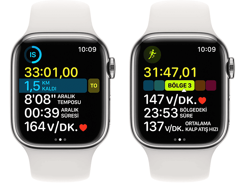 APPLE Watch Series 8 GPS + Cellular 41 mm MNJ53TU/A Gümüş Rengi