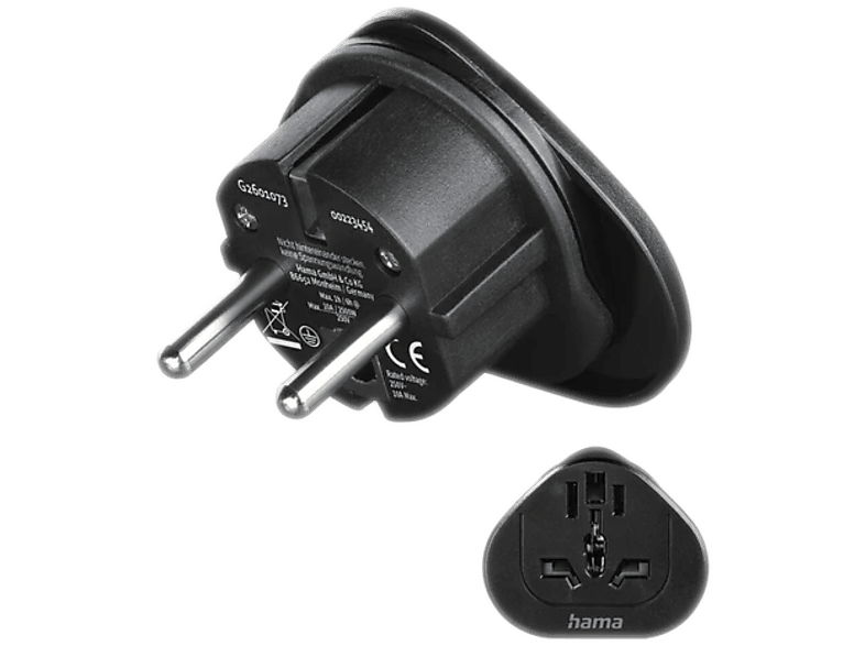 Chargeur et câble d'alimentation PC Hama Travel Adapter Plug - Adaptateur  pour prise d'alimentation - Type L (M) pour CEE 7/4 (F) - blanc - Italie