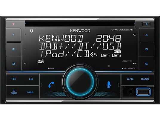 KENWOOD DPX-7300DAB - Autoradio (2 DIN (Doppel-DIN), Schwarz)