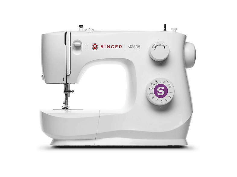 Singer M 2505 Nähmaschine (85 Watt, 10-Stiche, Freiarmnähen, Weiß)