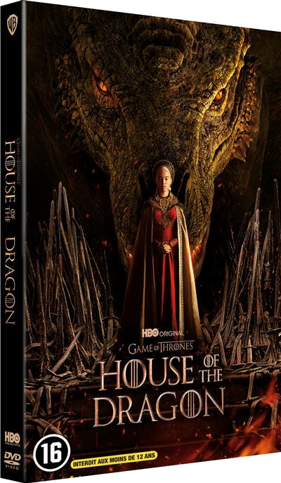 Couverture DVD de House of the Dragon, avec dragon et femme.