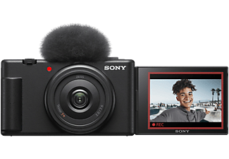 Cámara - Sony Vlog ZV-1F,  Digital, Pantalla multiángulo, Vídeo 4K, Cámara lenta, Micro, Funciones Vlog, Wifi, Bluetooth, Negra