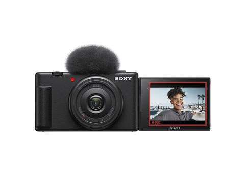 Cámara  Sony Vlog ZV-1F, Digital, Pantalla multiángulo, Vídeo 4K, Cámara  lenta, Micro, Funciones Vlog, Wifi, Bluetooth, Negra
