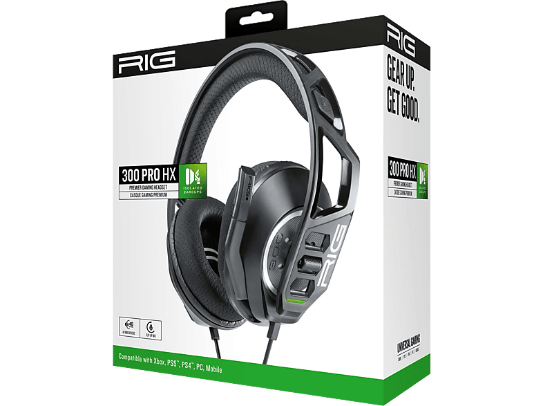 NACON RIG 300 PRO HX gaming headset, fekete