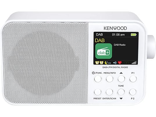 KENWOOD CR-M30DAB - Digitalradio (FM, DAB, DAB+, Blanc)