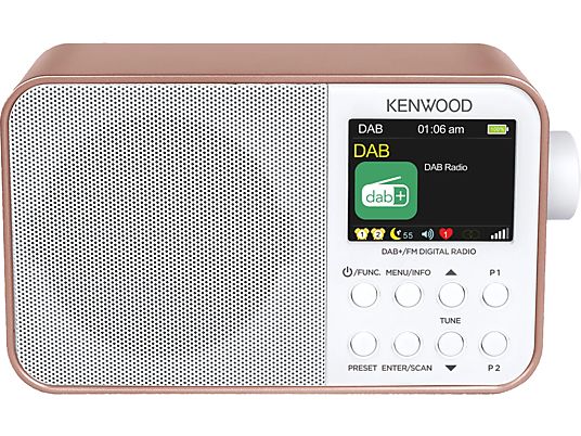 KENWOOD CR-M30DAB - Digitalradio (FM, DAB, DAB+, Roségold-Weiss)