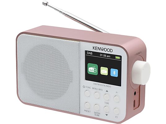 KENWOOD CR-M30DAB - Digitalradio (FM, DAB, DAB+, or-rose-blanc)
