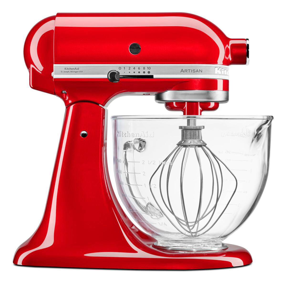 KITCHENAID 5KSM156ECA Küchenmaschine Liebesapfelrot (Rührschüsselkapazität: 4,83 l, 300 Watt)
