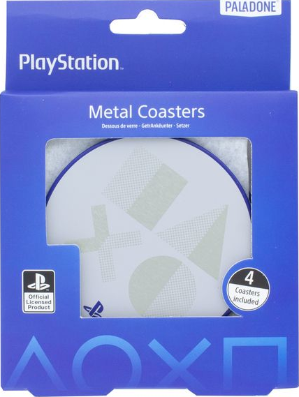 PALADONE PlayStation - Set di sottobicchieri (Bianco/blu)