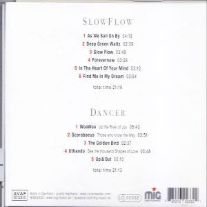 Rückseite einer CD-Hülle mit Titelliste und Albumtiteldarstellung.