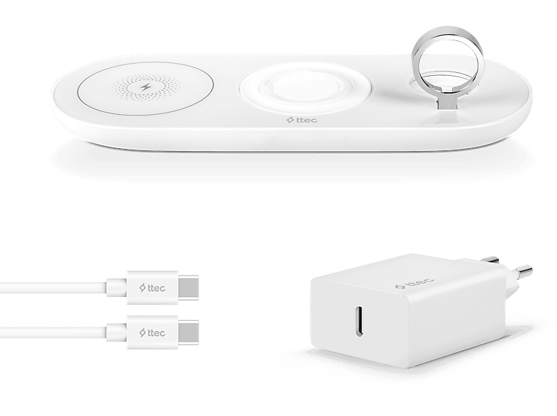 TTEC SmartCharger Kablosuz PD 20W Hızlı Seyahat Şarj Aleti Beyaz_0