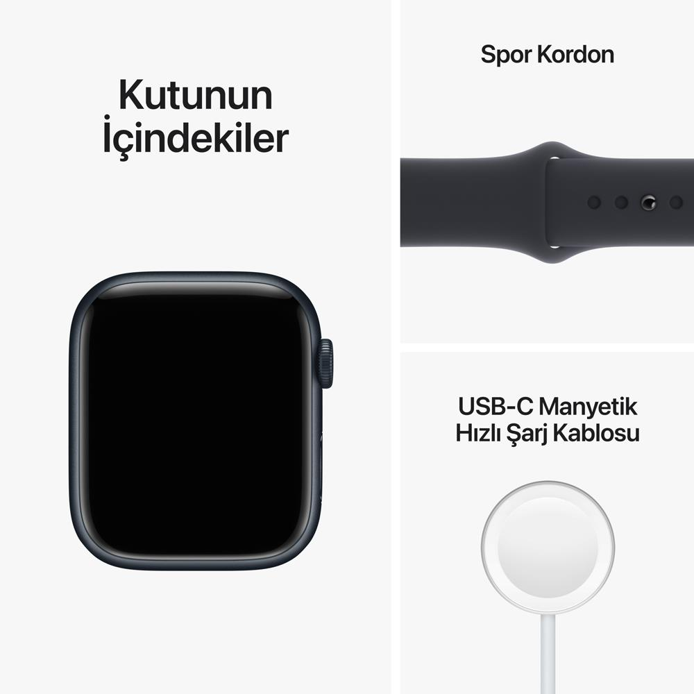 APPLE Watch Series 8 GPS + Cellular 45 mm MNK43TU/A Gece Yarısı
