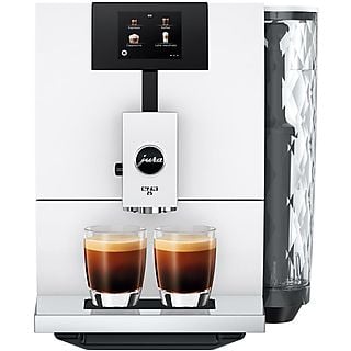 JURA 15491 ENA 8 Full Kaffeevollautomat (Full Nordic White, Professional Aroma Grinder, 15 bar, externer Milchbehälter)