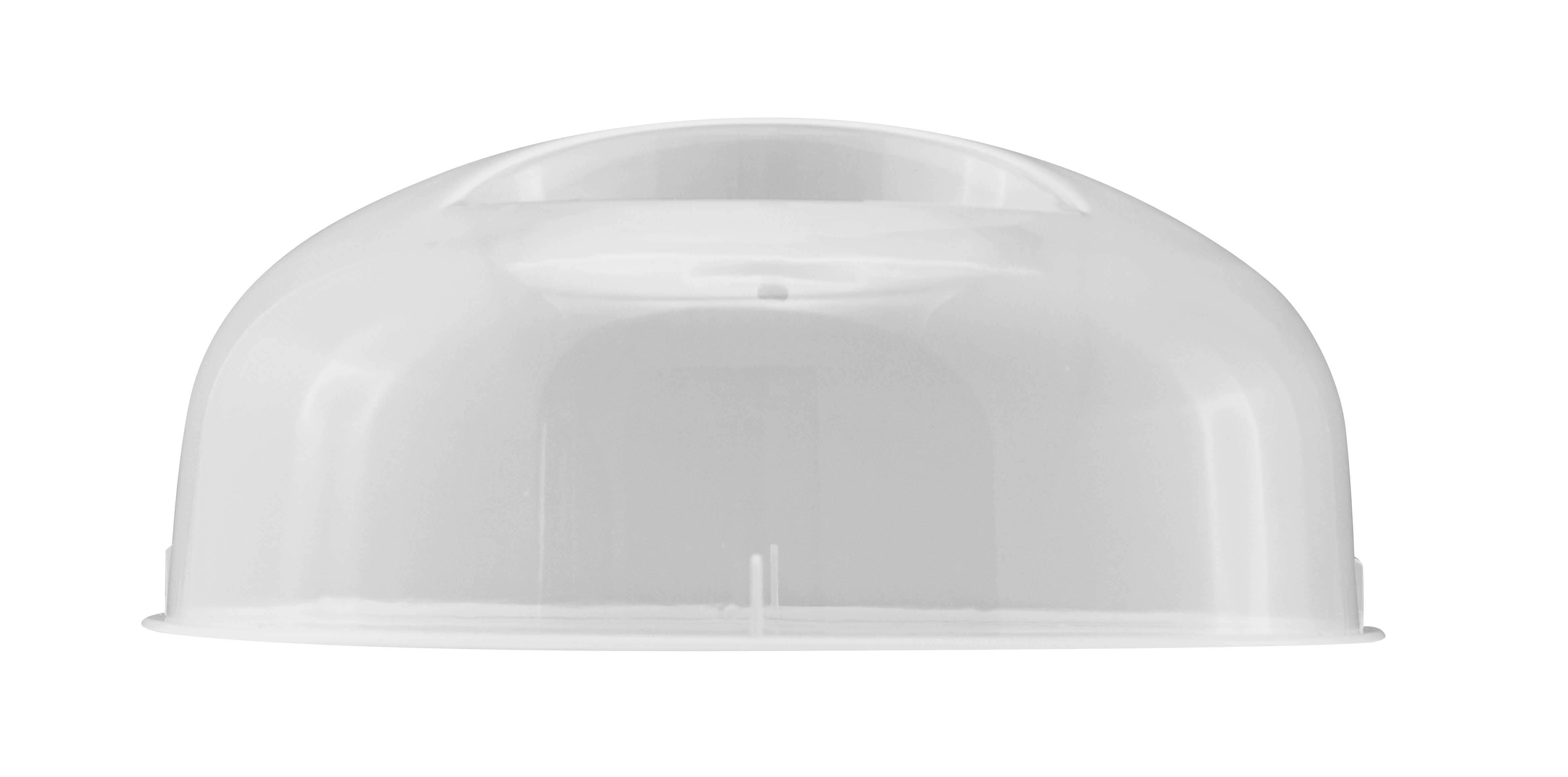 Weißer, durchscheinender Kunststoff-Lebensmittelabdeckung, Domform.
