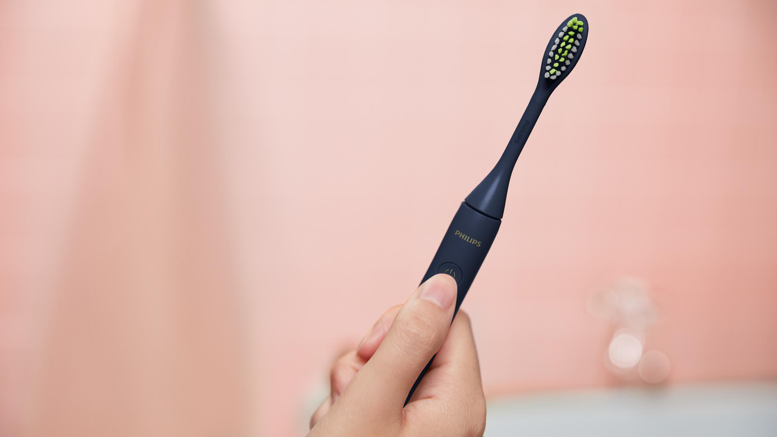 PHILIPS One by Sonicare HY1100/04 mit Batterie Elektrische Zahnbürste Mitternachtsblau, Reinigungstechnologie: Mikrovibrationen