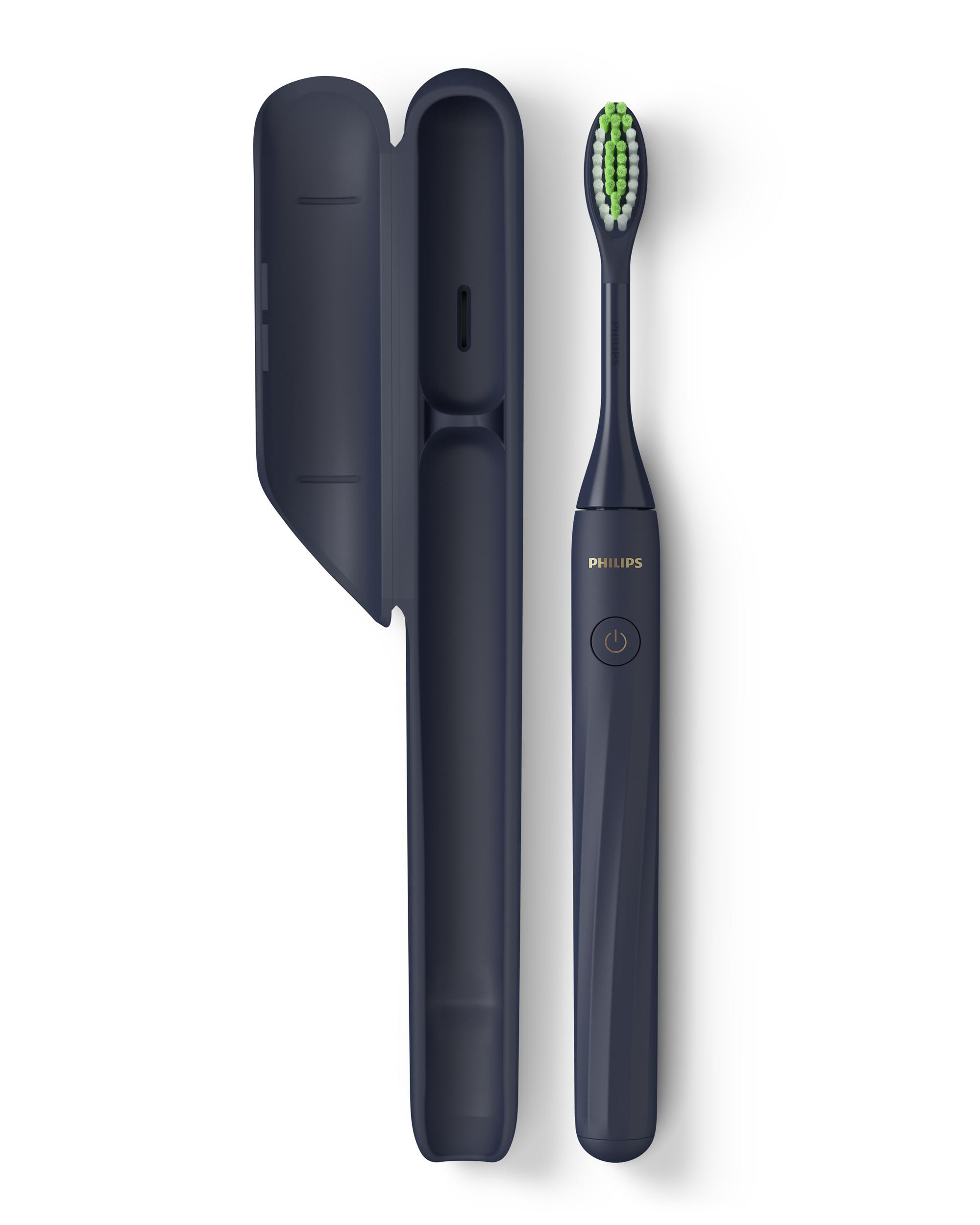 PHILIPS One by Sonicare HY1100/04 mit Batterie Elektrische Zahnbürste Mitternachtsblau, Reinigungstechnologie: Mikrovibrationen