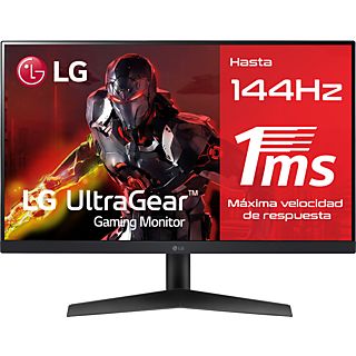 Monitor gaming - LG 24GN60R-B, 23,8", Full-HD, 1 ms, 144Hz, HDMI x1 , Display Port x1, Negro