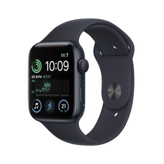APPLE Watch SE (2022), GPS, 44mm Smartwatch, Aluminiumgehäuse, Fluorelastomer, 140 - 220 mm, Mitternacht