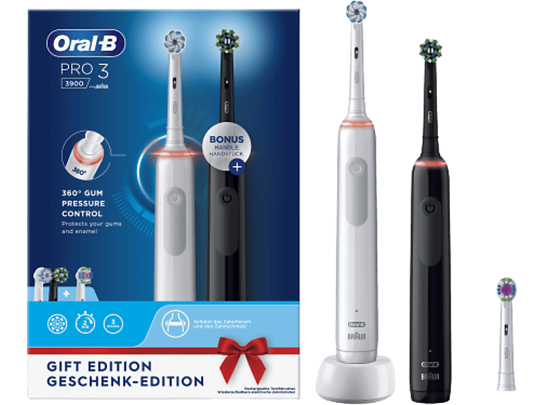 ORALB Pro 33900 n DUO Elektrische Zahnbürste Black + White online