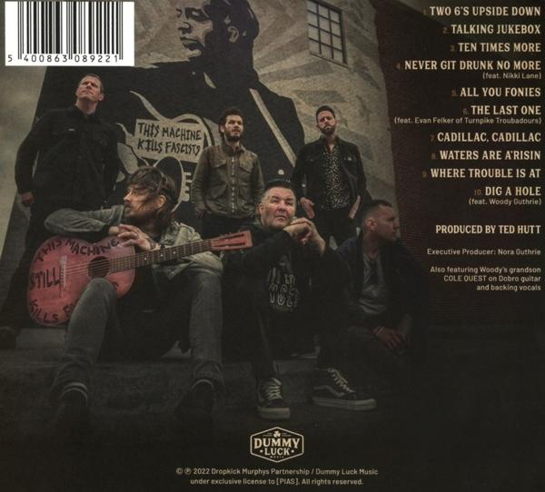 Albumcover: Bandmitglieder mit Album-Trackliste.