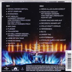 Rückseite einer CD-Hülle mit Titellisten und Artwork.