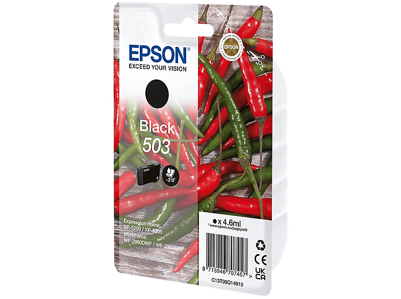 EPSON Epson 503 - Schwarz original Tintenpatrone (C13T09Q14010)