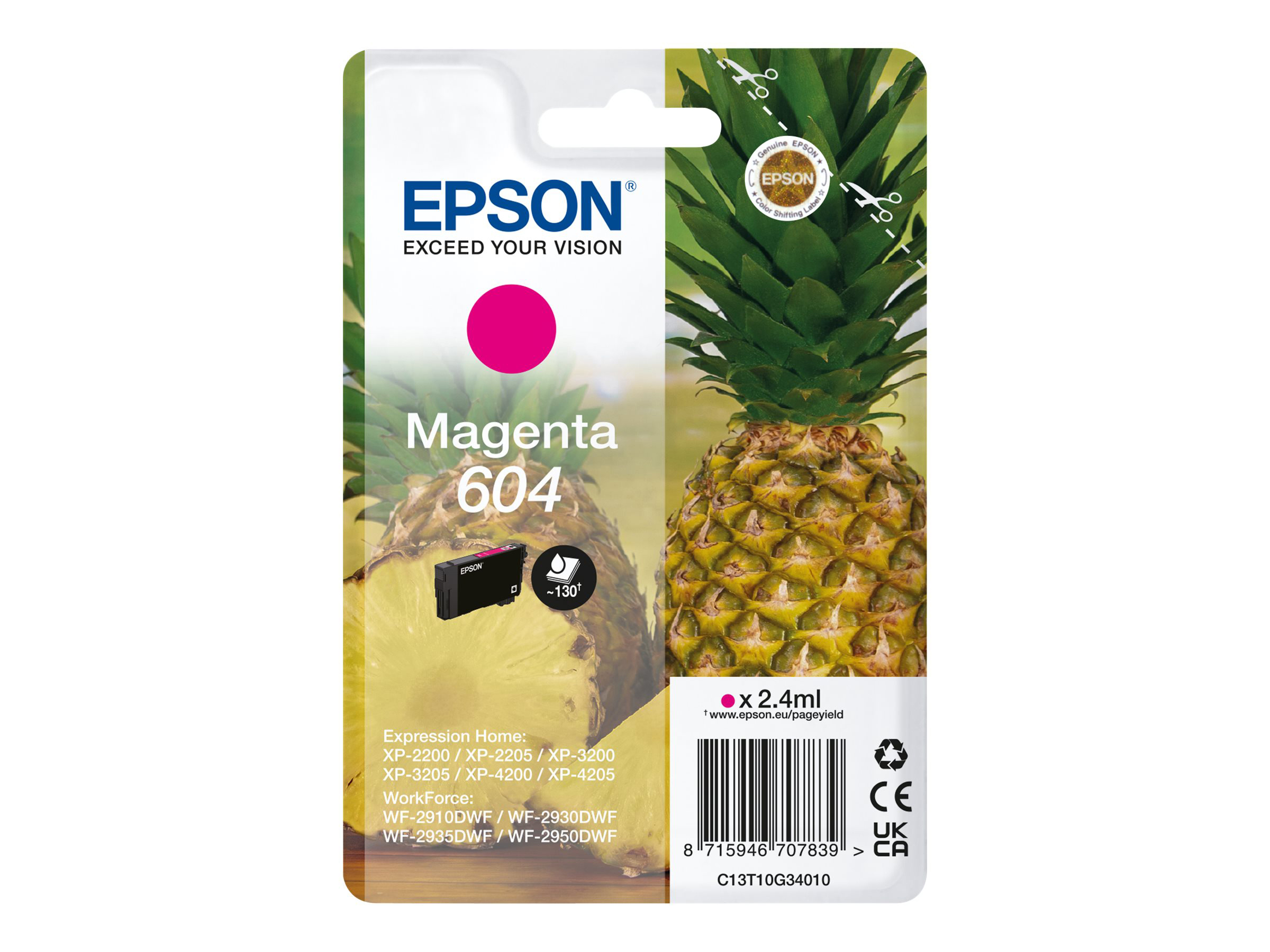 EPSON 604 Singlepack Tintenpatrone Magenta (C13T10G34010)