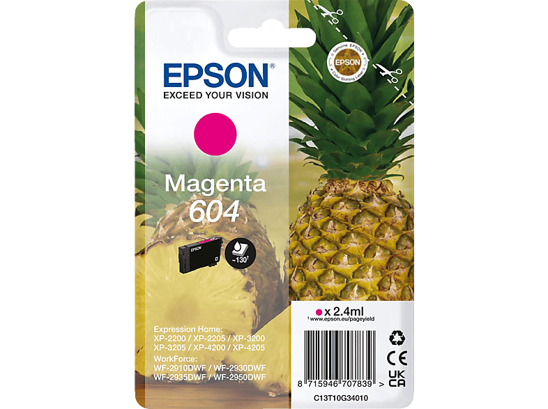 EPSON 604 Singlepack Tintenpatrone Magenta (C13T10G34010)