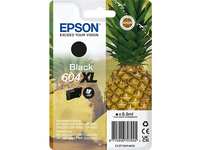 EPSON 604XL Singlepack Tintenpatrone Schwarz (C13T10H14010)