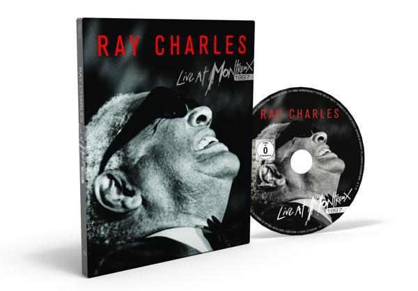 Ray Charles 'Live at Montreux 1997' Blu-ray und CD Cover-Art.