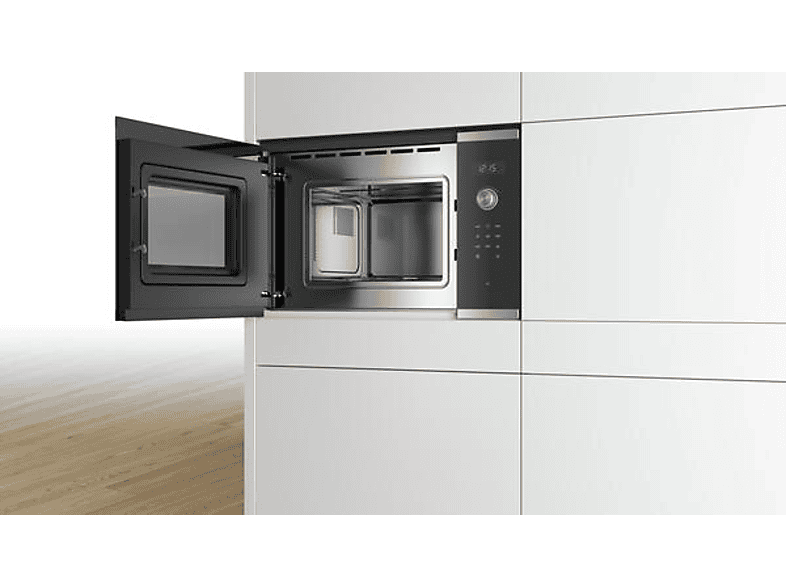 Bosch BFL524MS0 Mikrowelle (800 Watt, Einbaugerät, 20 l, Edelstahl) — Foto 3 von 5