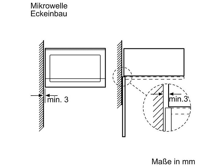 Bosch BFL524MS0 Mikrowelle (800 Watt, Einbaugerät, 20 l, Edelstahl) — Foto 4 von 5