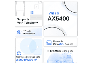 TP-LINK Deco X73-DSL(1-Pack) 5400 MBPS Tekli Ev Wi-Fi 6 Sistemi Router Beyaz_3