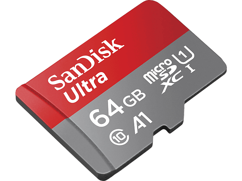 SANDISK Ultra, Micro-SDXC Flash-Speicherkarte, 64 GB, 140 MB/s