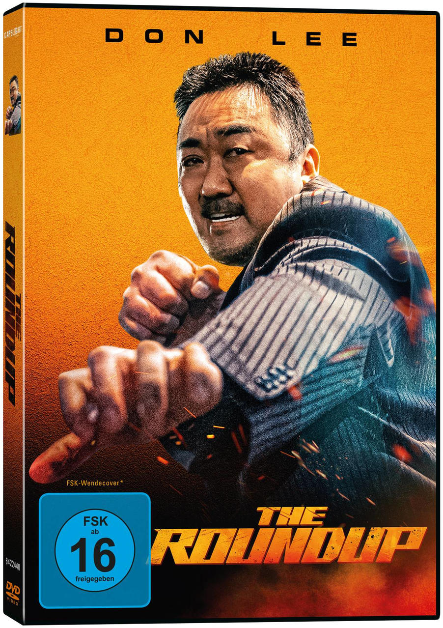 DVD-Cover des Films "The Roundup". Ein Mann ist in einer Kampfpose.