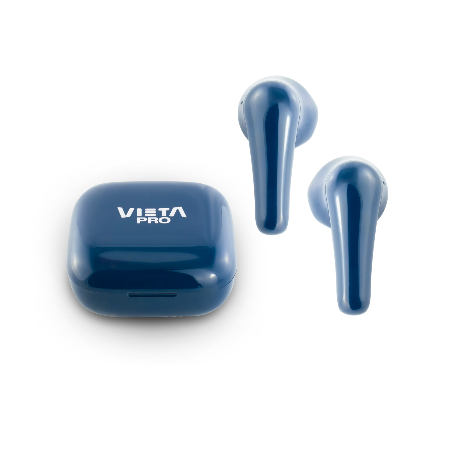 Auriculares True Wireless - Vieta Pro Fit, 20 h, BT 5.0, IPX4, Touch control, Azul + Estuche de carga