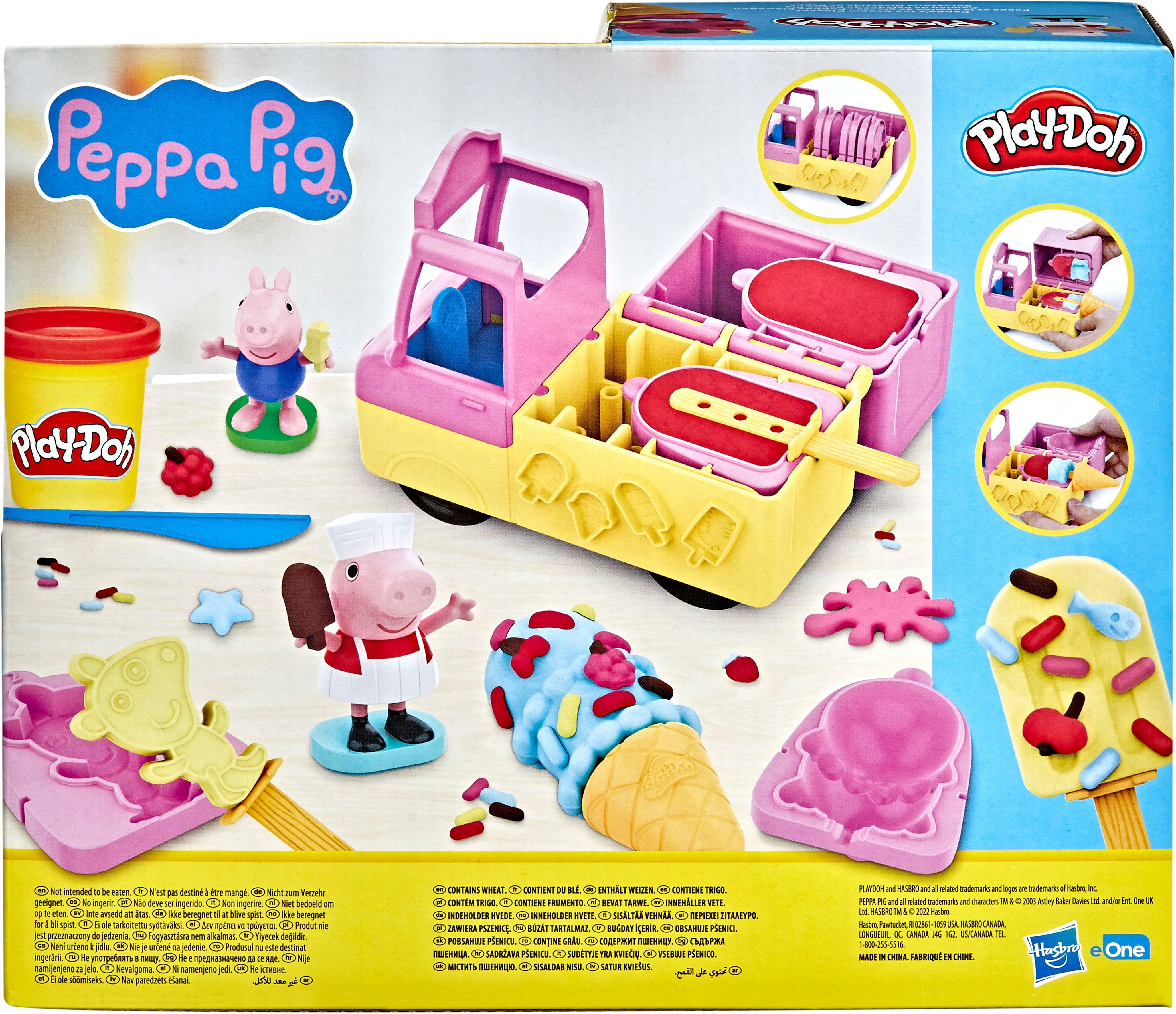 HASBRO GAMING Play Doh Peppas Ice Cream Playset Spielset, Mehrfarbig
