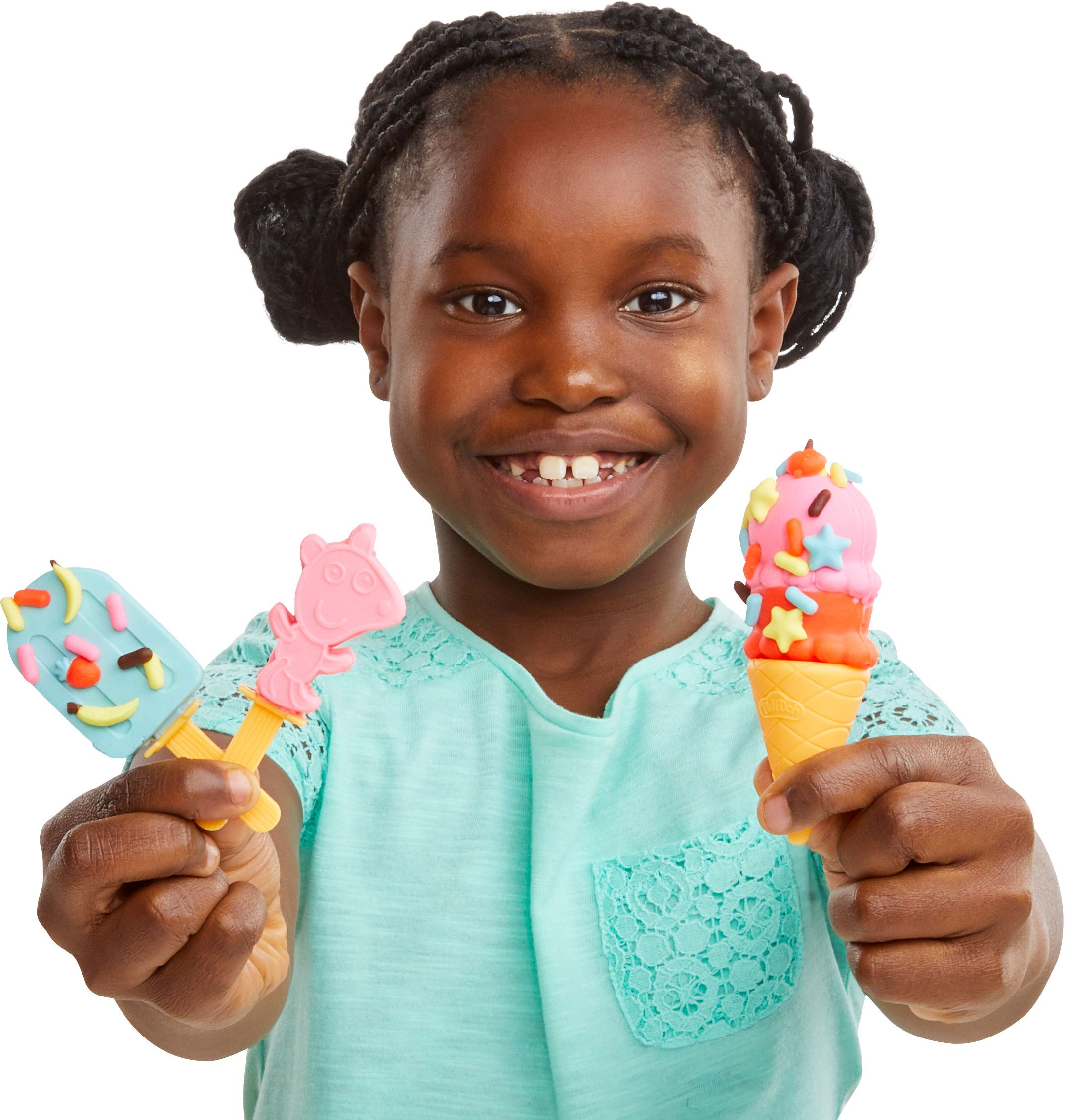 HASBRO GAMING Play Doh Peppas Ice Cream Playset Spielset, Mehrfarbig