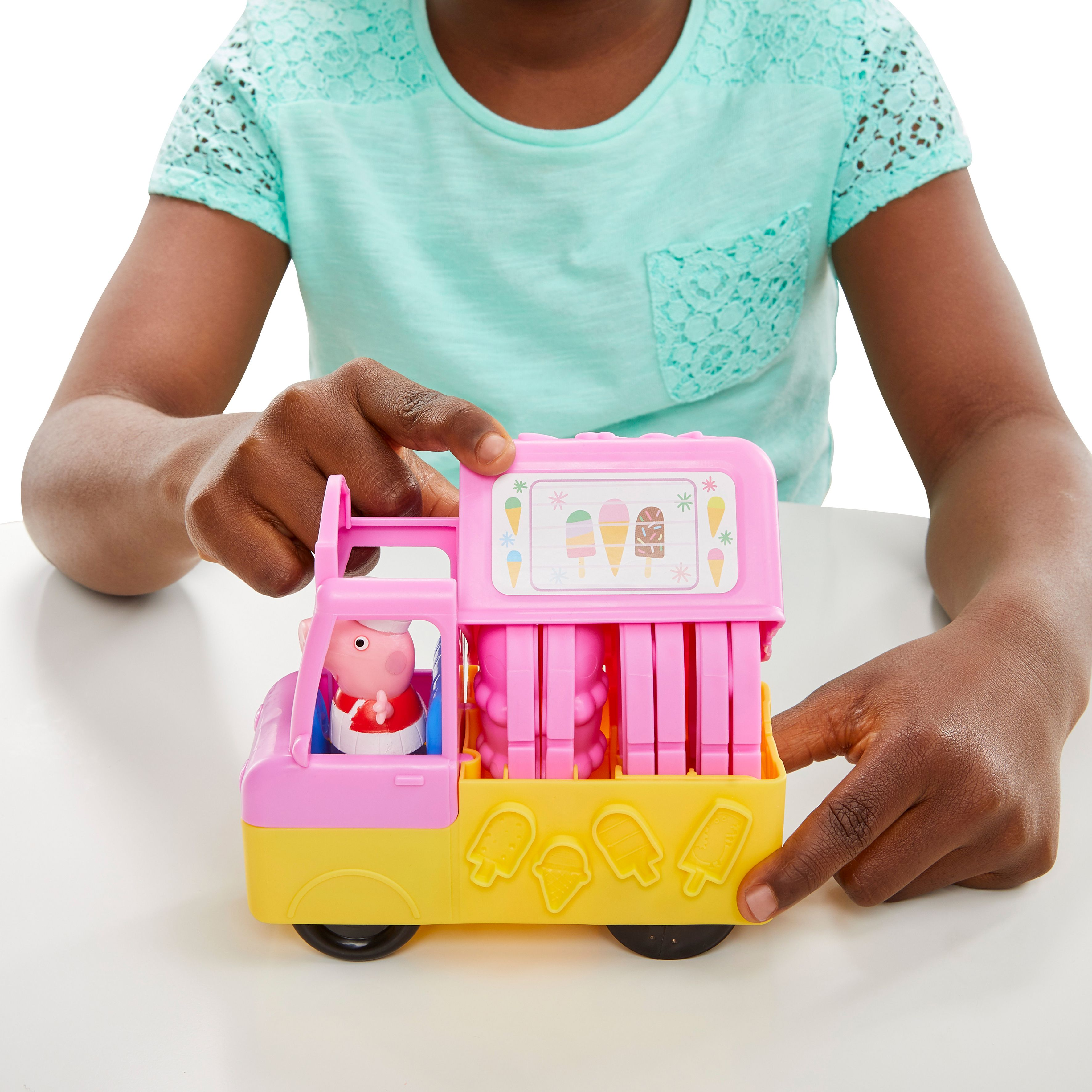 HASBRO GAMING Play Doh Peppas Ice Cream Playset Spielset, Mehrfarbig