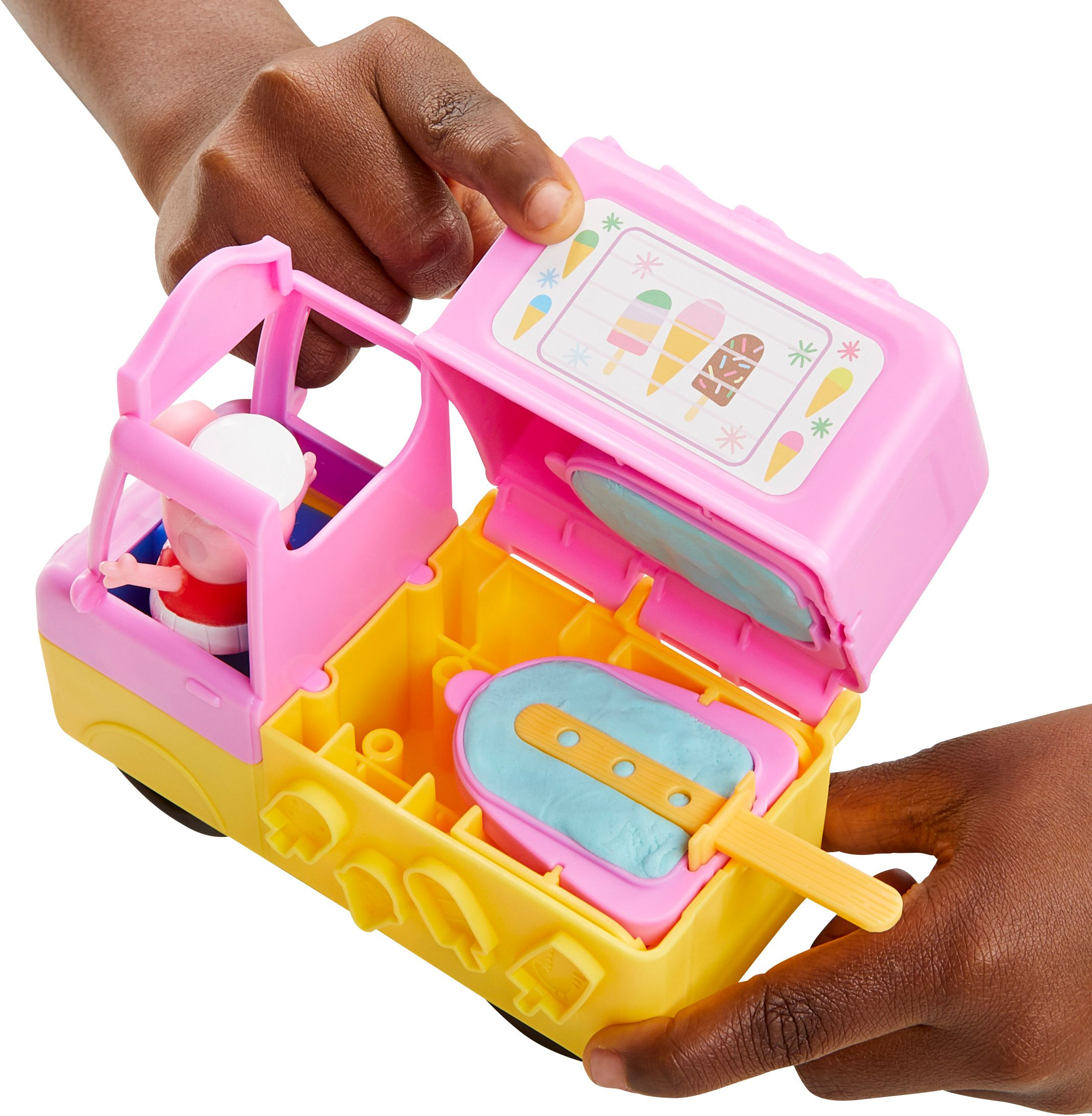 HASBRO GAMING Play Doh Peppas Ice Cream Playset Spielset, Mehrfarbig