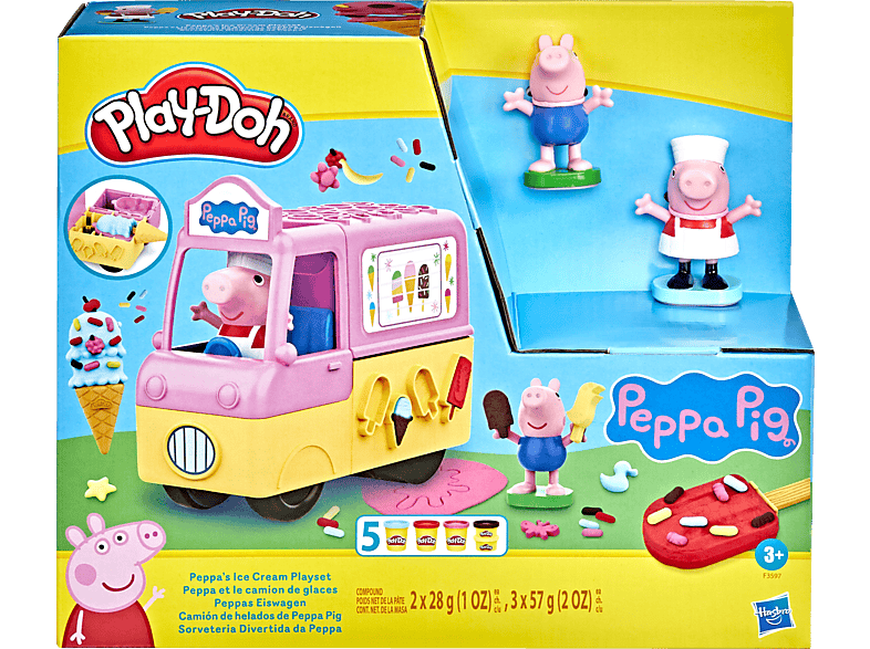 HASBRO GAMING Play Doh Peppas Playset Spielset, Cream Ice Mehrfarbig