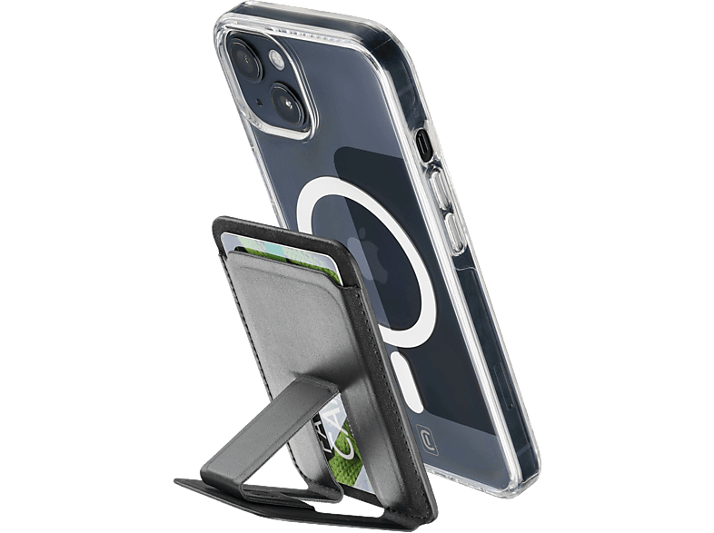 Cellularline Kaarthouder En Bureausteun Voor Iphone Met Magsafe Zwart (pocketstandmagk) Hoes